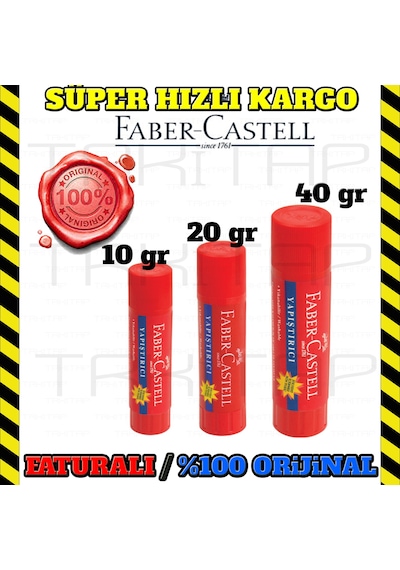 Faber Castell Stick Çevirmleli Yapıştırıcı 3 Farklı Boy 6 Lı Set