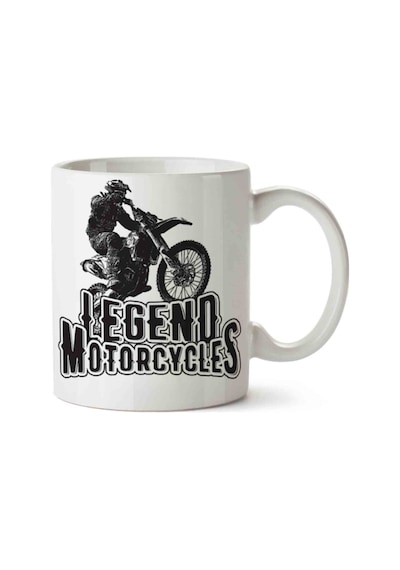 Legend Motorcycles Iki Tarafı Baskılı Kupa Bardak Çok Renkli