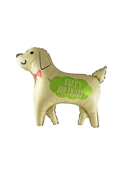 Happy Bırthday Baskılı Köpek Folyo Balon 76x70 Cm
