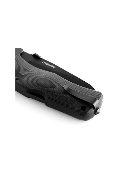 Lionsteel Tm1 Special Edition - Bladehq - Black Camo Carbon Fiber - Black Blade Deri Kılıflı Kamp Çakı Siyah
