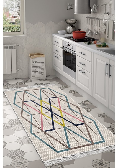 Eko Trend Djt Halı Yıkanabilir Kaymaz Taban P1525 Modern Renkli