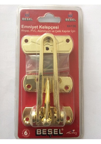 Beşel Çelik Kapı Emniyet Kelepçesi Sarı Renk