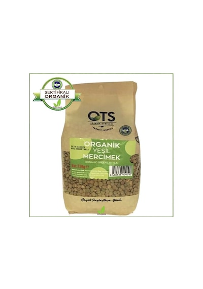 Ots Organik Yeşil Mercimek 750 G
