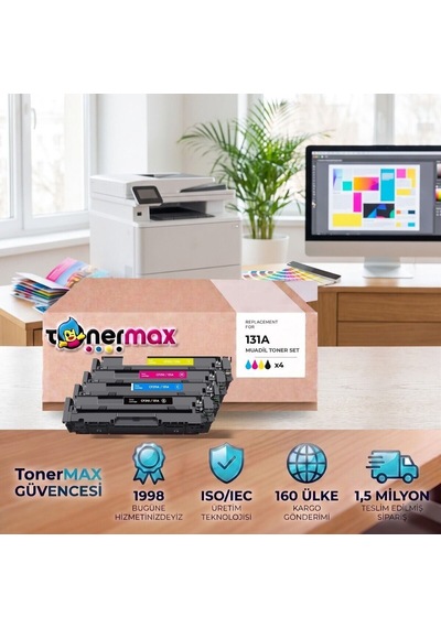 Hp Laserjet Pro 200 Color M251n Uyumlu Toner Seti Çipli 131a Cmyk