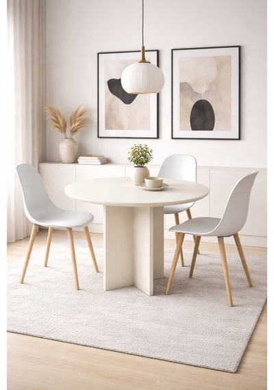 Harmony Sora Oval Masa 90x75x90 Cm Aytaşı Sadece Masa - Modern Tasarım Antrasit