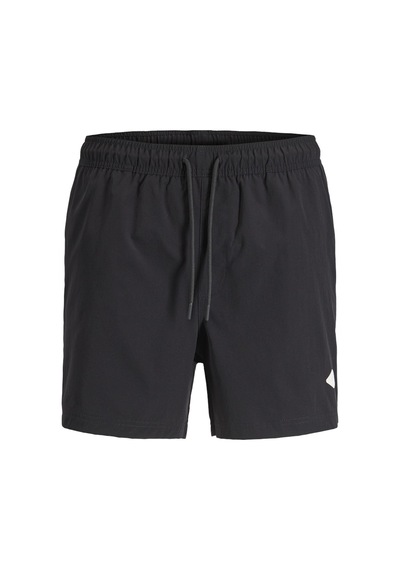 Jack & Jones Jack Jones Erkek Beli Lastikli Siyah Deniz Şortu 12291385