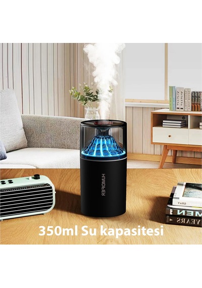 Rgb Işıklı Ultrasonik Hava Nemlendirici Sessiz Çalışan Mini Masaüstü Difüzör
