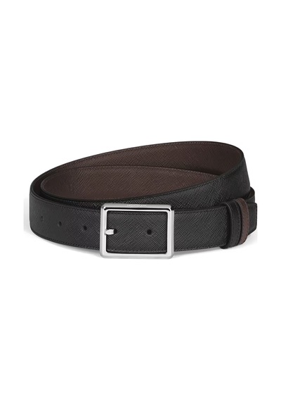 Montblanc Sartorial Deri 30 Mm Çift Taraflı Kemer 222193 Kahverengi