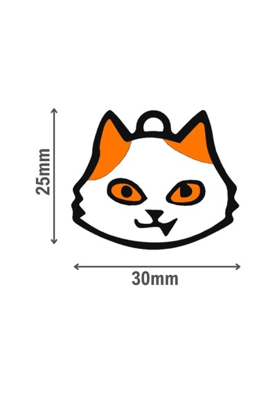 Majo İsimlik Turuncu Kulak Kedi 25mmx30mm