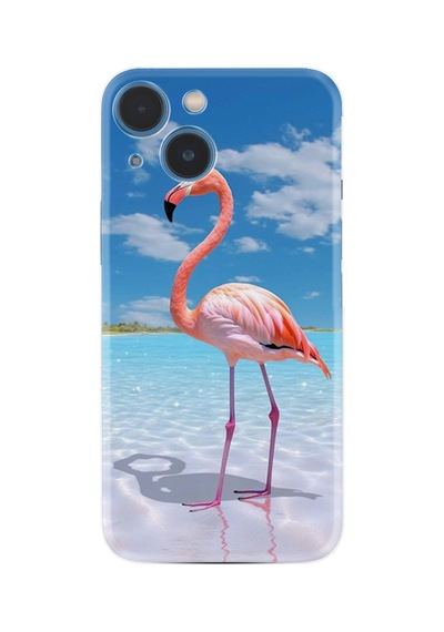 Apple iPhone Uyumlu Apple iPhone Uyumlu 13 Kılıf Apple iPhone Uyumlu 14 Kılıf Boutique Baskılı Resimli Okaynus Ve Flamingo Pcode -093
