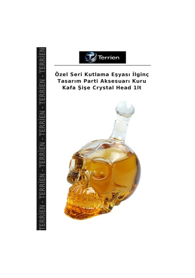 Özel Seri Kutlama Eşyası İlginç Tasarım Parti Aksesuarı Kuru Kafa Şişe Crystal Head 1lt