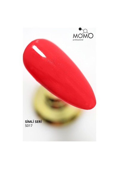 Momo Professional Kalıcı Oje S017 Hafif Simli Kırmızı 4 Ml