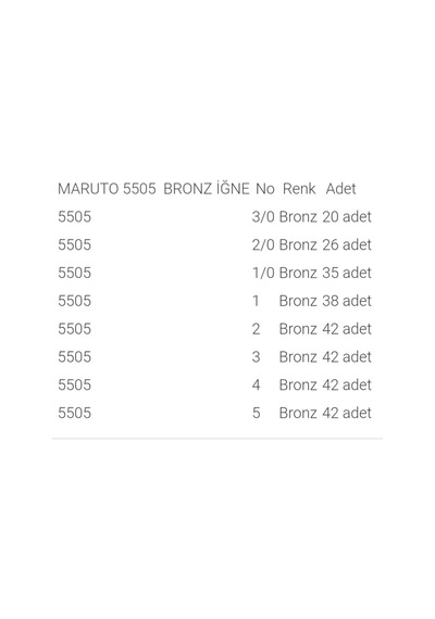 Maruto 5505 Bronze Iğne