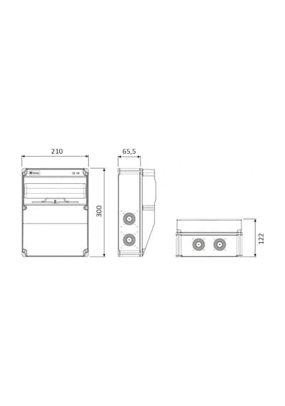 Bemis V10 5x32a Ön 2 Ad. Delikli 1x16a 2 Ad. Yan 210x300x122 Ip44 Kombinasyon