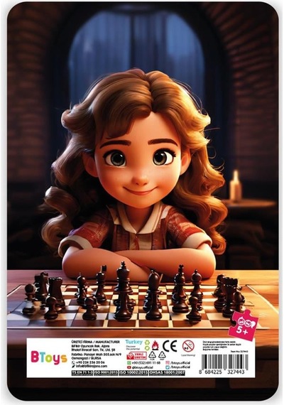 Btoys Kıds 60 Parça Puzzle Santranç Öğreniyorum Kız 9110