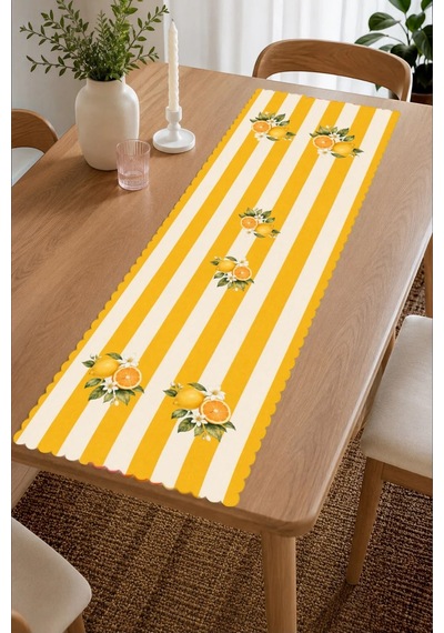 Vivanni Home Yıkanabilir Dikdörtgen Runner Günlük Kullanıma Uygun, Pratik Ve Uzun Ömürlü Limon Sarı
