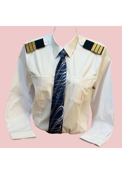 Pilot Gömlek Uzun Kollu Kadın Beyaz