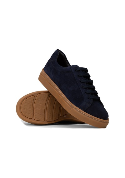 Deery Erkek Hakiki Süet Lacivert Sneaker Ayakkabı - 02018mlcvc01 Lacivert
