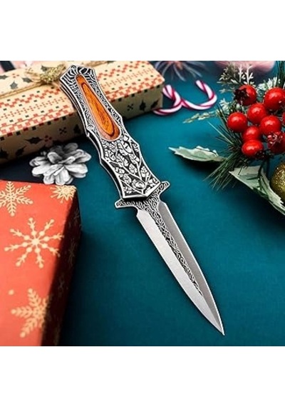 Knivox Browning Desenli Çelik Kabze Kamp Çakısı Çok Renkli