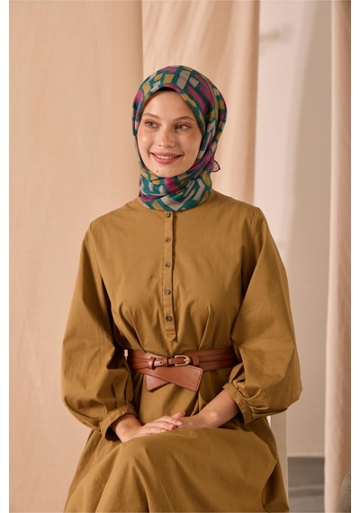 Silk Home Soft Eşarp 73096-21 Yeşil, Hardal, Pembe, Vizon