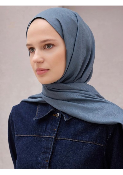 Belli Grid Desen Fresh Nayora Şal Gri