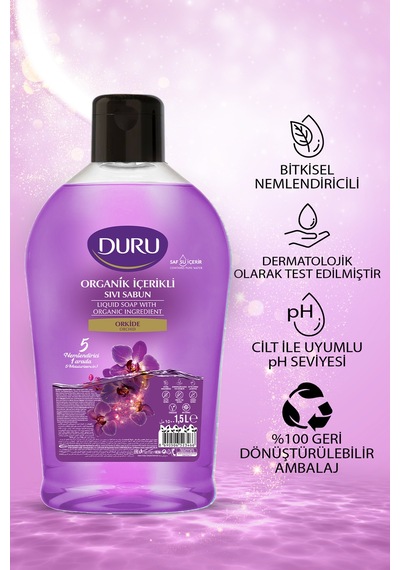 Orkide Organik Içerikli Sıvı Sabun 1,5 1,5 500ml