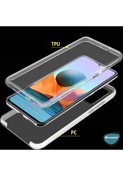 Xiaomi Poco M4 Pro İçin Kılıf 6 Tarafı Tam Full Koruma 360 Clear Soft Şeffaf Poco M4 Pro İle Uyumlu Kılıf - Şeffaf