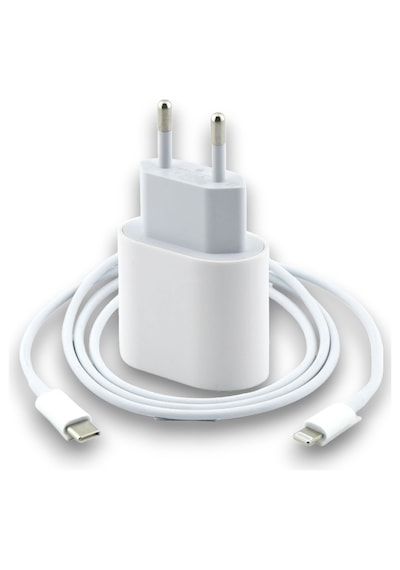Usb C Güç Adaptörü + Lightning Şarj Kablosu Seti Apple Uyumlu iPhone & iPad Pd Hızlı 1 Metre Kablo 13 Pro