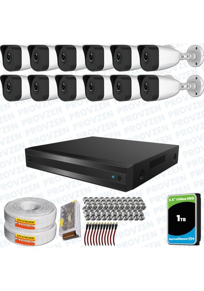 Provzen Rv Hilook 12 Kameralı Full Hd Geniş Açı Güvenlik Kamerası