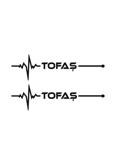 One Vıp Sale Tofaş Nabız Sticker 2 Adet Siyah 30 8 Cm