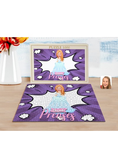 Kişiye Özel Pamuk Prenses Karikatürlü 1000 Parça Profesyonel Puzzle-4