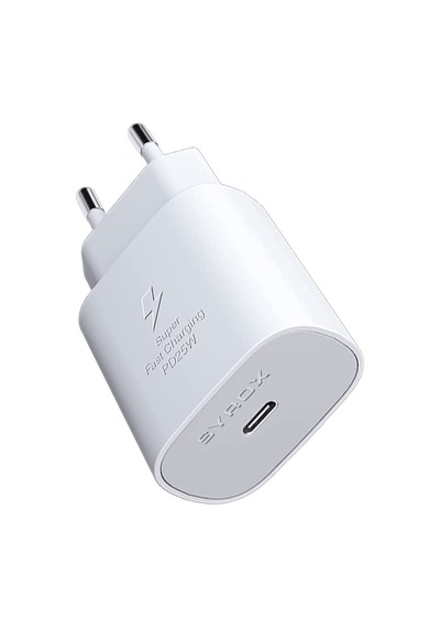 Syrox Pd25t Q3.0 Pd 25w Type-c To Type-c Hızlı Şarj Aleti Set Beyaz