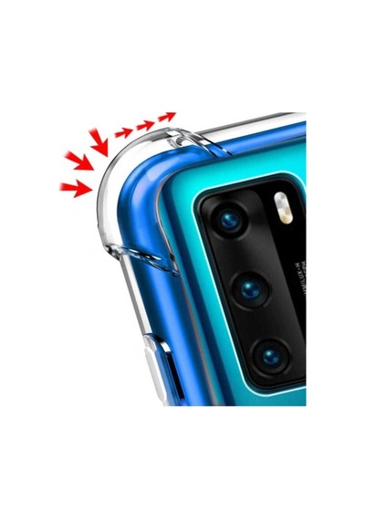 Huawei P40 Kılıf Zore Nitro Anti Shock Silikon Renksiz