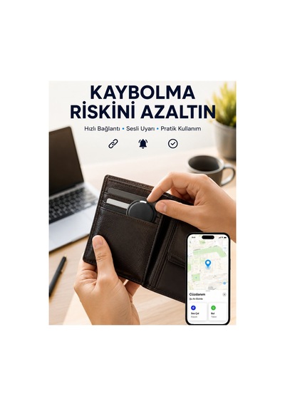 Akıllı Konum Bulucu Airtag Ve Android Uyumlu Takip Cihazı - Verah12488-6654
