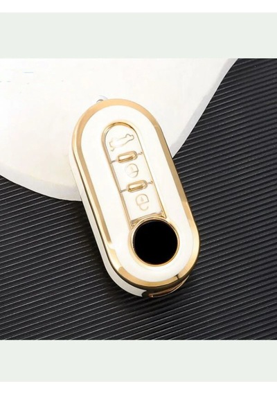 Fiat Uyumlu DOBLO ANAHTAR KILIFI NANO BEYAZ GOLD