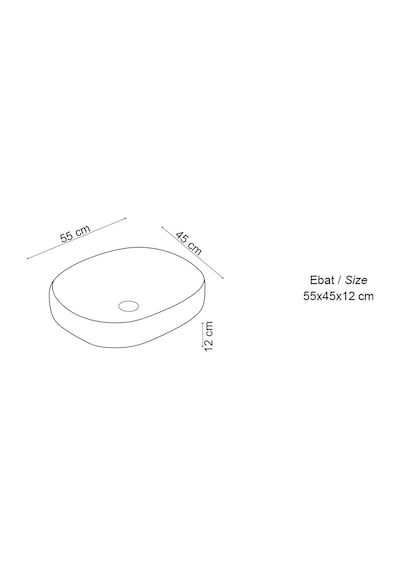 Lena EY-4712MS Tezgahüstü Lavabo Mat Siyah
