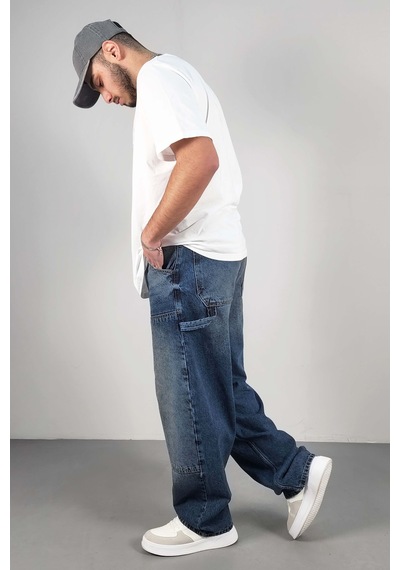 Cedy Denim Cedy Denım Yüksek Kalite Erkek Yüksek Bel Worker Tarz Skater Jean Kahve-tint