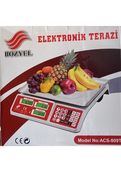 Bozyel Elektronik Krom Kefeli Terazi 40 KG Bozyel