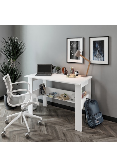 Kznhome Study Raflı Çalışma Masası Bilgisayar Masası Ofis Masası Beyaz (507233543) Beyaz Kznhome Study Raflı Çalışma Masası Bilgisayar Masası Ofis Masası Beyaz (507233543) Beyaz