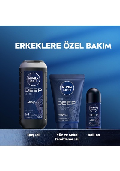 Men Erkek Yüz Ve Sakal Temizleme Jeli Deep Dimension 100 Ml,nemlendirici,yağ Arındırıcı,aktif Karbon,gün Boyu Fer