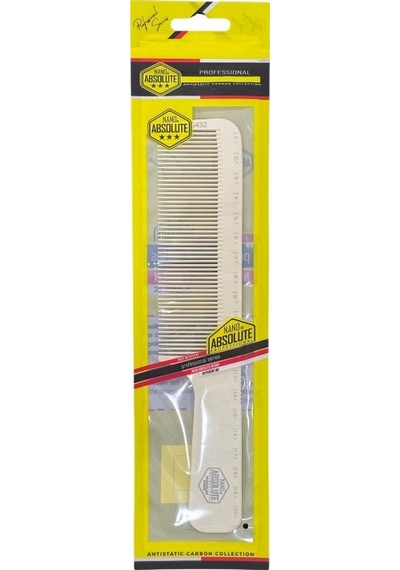 Nano Absolute Tutmalı Cetvelli Tarak 21 Cm Beyaz G-432