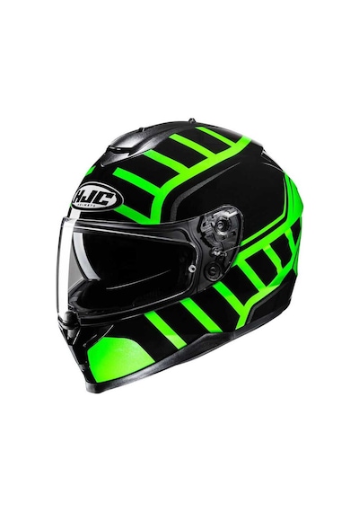 Hjc C70n Holt Mc4h Kapalı Kask Siyah - Yeşil