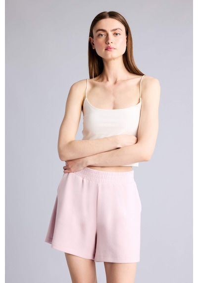 Defacto Relax Fıt Elastik Bel Açık Pembe Bermuda Şort H0575ax26smpn38 Pembe-pn38