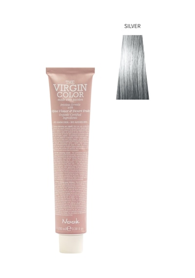 Nook Virgin Color Profesyonel Saç Boyası 100ml-gri Yoğunlaştırıcı/turunculuk Karşıtı Modulator-gümüş