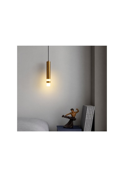Eskitme Gold 4000k Gün Işığı Led Boru Sarkıt Modern Avize