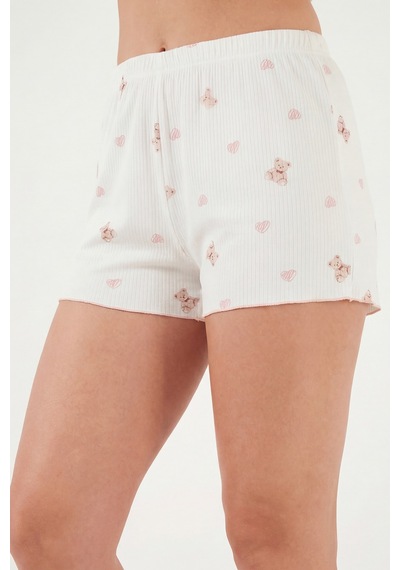 Lela Bayan Pijama Takımı 65770837 Beyaz-pembe
