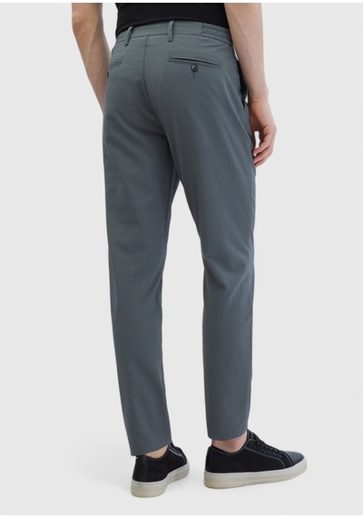 Ramsey Haki Çizgili Dokuma Jogging Fit Casual Pantolon