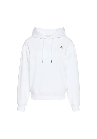 Calvin Klein Ls Rlxd Mono Fr Terr Kadın Beyaz Hoodie
