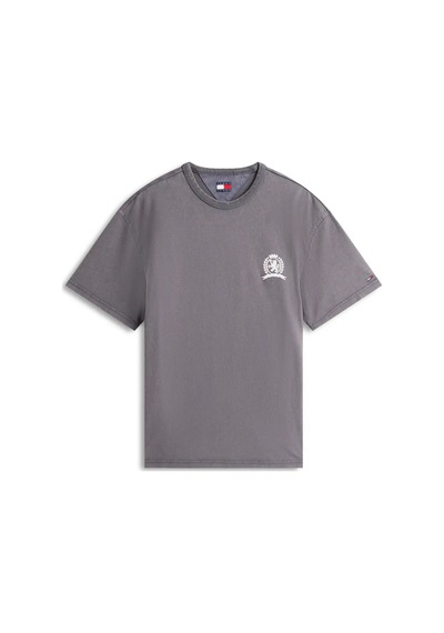 Tommy Hilfiger Tjm Rlx Crest Play T, Bds Gri Erkek T-shirt