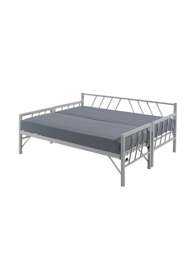 Bedliga Glory Yavrulu Daybed Tek-Çift Kişilik Metal Karyola Beyaz